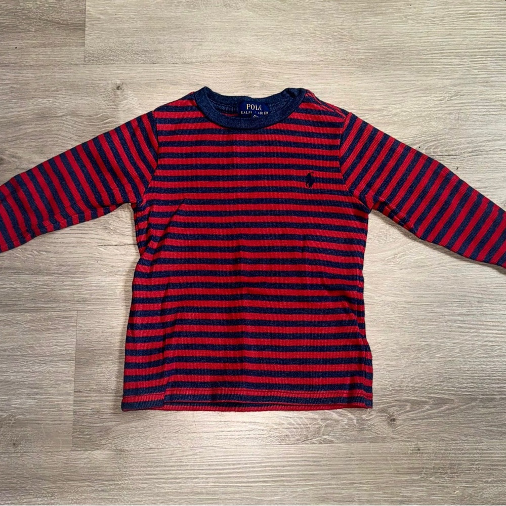 Polo by Ralph Lauren Red and Blue Long Sleeve Tee